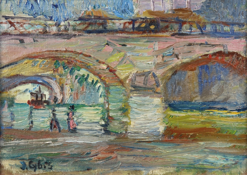 Most na Sekwanie 1947 cybis olej 33 x 46